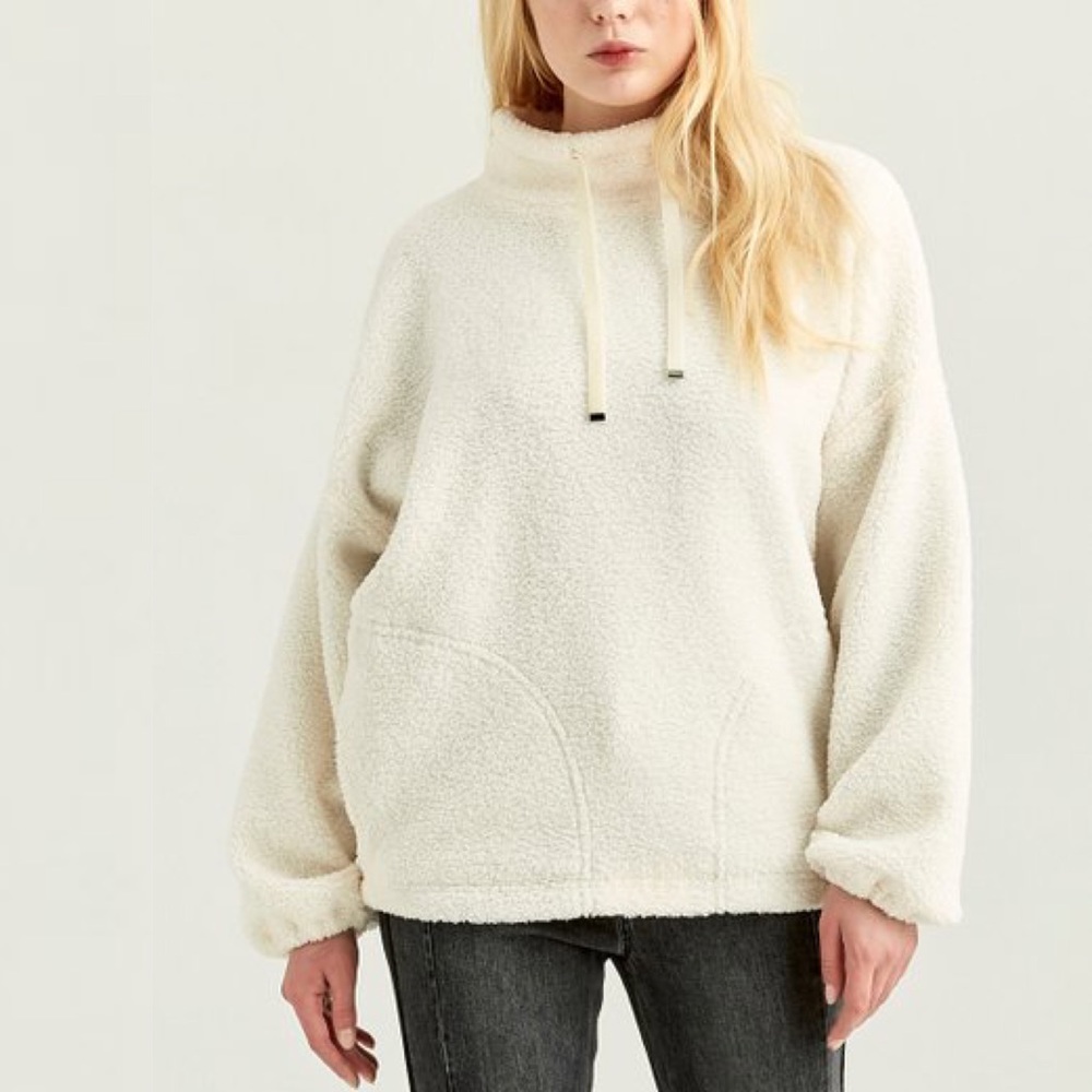 Boundless North Off-White Mock Neck Oversize Sweater Sz S